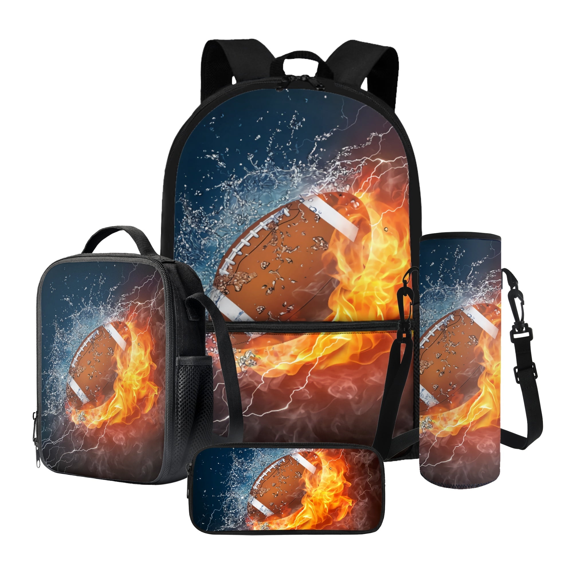 Xixirimido Fire Water Splatter American Football Pattern School