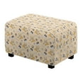 thumbnail image 1 of Xixirimido French Bulldog Bone Paws Pattern Ottoman Cover Rectangle Footrest Ottoman Slipcovers Footstool Cover Form Fit Stretch Ottomans Protective Cover for Living Room, Large, 1 of 7