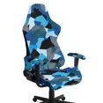 thumbnail image 1 of Xixirimido Gaming Chair Cover with Armrest Covers 3D Printed Stretch Removable Racing Computer Chair Slipcover Set Washable 4 Pieces, Abstract Geometric Blue, 1 of 8