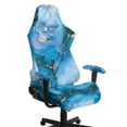 thumbnail image 1 of Xixirimido Gaming Chair Cover with Armrest Covers 3D Printed Stretch Removable Racing Computer Chair Slipcover Set Washable 4 Pieces, Blue Marble Design, 1 of 8
