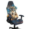 thumbnail image 1 of Xixirimido Gaming Chair Cover with Armrest Covers 3D Printed Stretch Removable Racing Computer Chair Slipcover Set Washable 4 Pieces, Wolf Wonderful Galaxy, 1 of 8