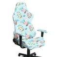 thumbnail image 1 of Xixirimido Gaming Chair Covers, 3D Printing Stretchable Computer Chair Slipcover Soft Non-Slip Gamer Chair Cover with Armrest Covers, Rabbit Floral Easter Egg Blue, 1 of 8