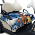thumbnail image 1 of Xixirimido Golf Cart Seat Cover Quilted Golf Cart Seat Towel Blanket with 4 Pockets Fit for 2 Person Seats Carts Portable Travel Friendly Easy Carrying, Horse Blue Clouds, 1 of 8