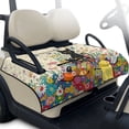 thumbnail image 1 of Xixirimido Golf Cart Seat Cover Quilted Golf Cart Seat Towel Blanket with 4 Pockets & Non Slip Backing Universal Fit for 2 Person Seats Carts, Cat Butterfly Colorful Hippie Flower, 1 of 8
