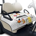thumbnail image 1 of Xixirimido Golf Cart Seat Cover Quilted Golf Cart Seat Towel Blanket with 4 Pockets & Non Slip Backing Universal Fit for 2 Person Seats Carts, Golf Theme White, 1 of 8
