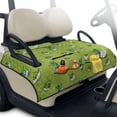 thumbnail image 1 of Xixirimido Golf Cart Seat Cover Quilted Golf Cart Seat Towel Blanket with 4 Pockets & Non Slip Backing Universal Fit for 2 Person Seats Carts, Hummingbird Golf Ball Green, 1 of 8