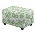thumbnail image 1 of Xixirimido Green Hibiscus Floral Pattern Ottoman Cover Rectangle Footrest Ottoman Slipcovers Footstool Cover Form Fit Stretch Ottomans Protective Cover for Living Room,Large, 1 of 7