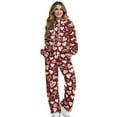 thumbnail image 1 of Xixirimido Heart Shapes Red Print Womens Sweatsuits 2 Piece Outfits Long Sleeve Sweatshirt Wide Leg Sweatpants Matching Set Fall Winter Fashion Tracksuit Oversized for Valentine's Day, X-Small, 1 of 7