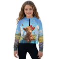 thumbnail image 1 of Xixirimido Highland Cow Butterfly Floral Truck Pattern Girls' Hoodies Sweatshirts Half Zipper Pullover Crop Tops with Pocket for Teen Girls Long Sleeve Sweater Size 11-12, 1 of 7