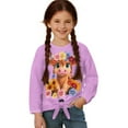 thumbnail image 1 of Xixirimido Highland Cow Daisy Purple Pattern Girls Casual Tunic Tops Tie-hem Long Sleeve Loose Soft Blouse T-Shirt Cute Graphic Girls Shirts, Size 5-6, 1 of 7