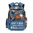 thumbnail image 1 of Xixirimido Kids Backpacks for Boys Girls, 17 Inch Large Capacity Backpack Toddler Elementary Schoolbag for Teens Students Lightweight Durable Bookbag, Multi Sport Ball Print, 1 of 8