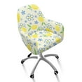 thumbnail image 1 of Xixirimido Lemon Abstract Floral Pattern Swivel Accent Dining Chair Cover Stretch Mid Back Accent Office Desk Chair Slipcover Soft Arm Chair Protector for Home Office, 1 of 7