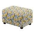 thumbnail image 1 of Xixirimido Lemon Vintage Floral Blue Pattern Ottoman Cover Rectangle Stretch Footrest Stool Cover for Storage Ottoman, Foot Stool Slipcover Protector with Nonslip Elastic Bottom, Large, 1 of 7