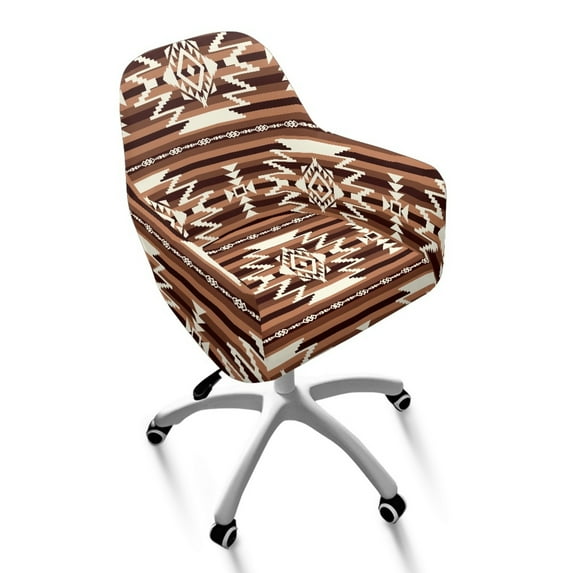 Xixirimido Navajo Aztec Tribal Print Stretch Office Chair Cover Swivel Accent Dining Chair Cover for Armrest Chair Universal Armchair Slipcovers Mid Back Desk Chair Protector