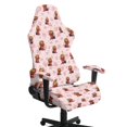 thumbnail image 1 of Xixirimido Office Computer Game Chair Covers Stretchy Polyester Armchair Slipcovers for Reclining Racing Gaming Chair with Armrest Covers, Dachshunds Strawberry Pink, 1 of 8