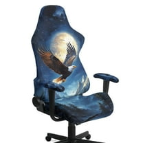 Xixirimido Office Computer Game Chair Covers Stretchy Polyester Armchair Slipcovers for Reclining Racing Gaming Chair with Armrest Covers, Eagle Moon Starry Night