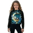 thumbnail image 1 of Xixirimido Panda Floral Moon Butterfly Pattern Girls' Hoodies Sweatshirts with Pocket Half Zipper Pullover Crop Tops for Teen Girls Long Sleeve Sweater Size 7-8, 1 of 7