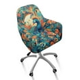 thumbnail image 1 of Xixirimido Peacock and Boho Floral Pattern Office Chair Covers Computer Stretch Accent Dining Chair Covers Swivel Desk Chair Armrest Slipcover for Mid-Back Rotating Chairs, 1 of 7