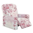 thumbnail image 1 of Xixirimido Pink Cherry Blossom Butterfly Pattern 4 Piece Recliner Chair Cover Stretch Lazy Boy Chair Covers with Pockets Soft Reclining Sofa Slipcovers Furniture Protector with Elastic Bottom, 1 of 8