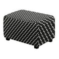 thumbnail image 1 of Xixirimido Polka Dots Black Pattern Ottoman Cover Rectangle Footrest Ottoman Slipcovers Footstool Cover Form Fit Stretch Ottomans Protective Cover for Living Room, Small, 1 of 7