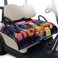 thumbnail image 1 of Xixirimido Portable Golf Cart Seat Cover with 4 Pocket Quilted Golf Cart Seat Blanket with Handle Foldable Club Car Seats Towel Fits 2-Person Golf Carts, Sunset Glow Palm Trees, 1 of 8