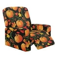 thumbnail image 1 of Xixirimido Pumpkins Autumn Maple Leaf Printed Recliner Slipcover Stretch Reclining Chair Covers 4 Pieces Non Slip Recliner Sofa Slipcovers with Pocket Lazy Boy Chair Cover for Pet Kid, 1 of 8