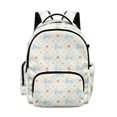 thumbnail image 1 of Xixirimido Rabbit Bunny Floral Grid Print Kids Backpack for Girls Elementary Students Bookbag Middle High School Bag Lightweight Backpacks Laptop Bag 17", 1 of 8
