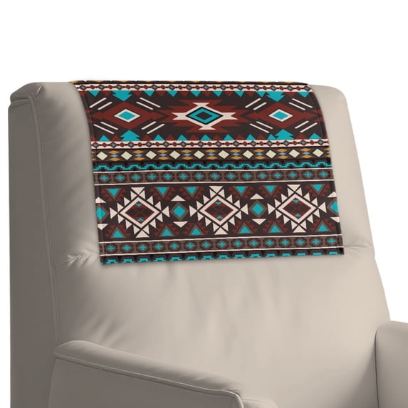 Xixirimido Recliner Chair Covers for Reclining Chair, Aztec Ethnic Tribal Print PU Leather Headrest Protector for Sofa Recliner Headrest Cover Sofa Slipcovers for Home, 3Pcs