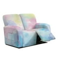 thumbnail image 1 of Xixirimido Recliner Cover with Pockets Reclining Slipcover for 2 Seat 6-Pieces Recliner Chair Cover for Living Room Furniture Protector for Kid Pet, Colorful Tie-dye Print, 1 of 8