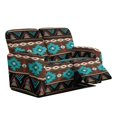 thumbnail image 1 of Xixirimido Recliner Cover with Pockets Reclining Slipcover for 2 Seat 6-Pieces Recliner Chair Cover for Recliner Furniture Protector for Kid Pet, Aztec Tribe Geometric, 1 of 8