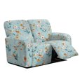 thumbnail image 1 of Xixirimido Recliner Cover with Pockets Reclining Slipcover for 2 Seat 6-Pieces Recliner Chair Cover for Recliner Furniture Protector for Kid Pet, Boho Floral Blue, 1 of 8