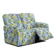thumbnail image 1 of Xixirimido Recliner Loveseat Slipcover, 6 Pieces Stretch Sofa Covers for 2 Seat Reclining Couch, Soft Washable Furniture Protector with Pockets, Lemons Floral Blue, 1 of 8