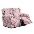 thumbnail image 1 of Xixirimido Recliner Loveseat Slipcover, 6 Pieces Stretch Sofa Covers for 2 Seat Reclining Couch, Soft Washable Furniture Protector with Pockets, Pink Cherry Blossom Butterfly, 1 of 8