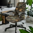 thumbnail image 1 of Xixirimido Retro Forest Camo Print Office Chair Covers, Stretch Computer Chair Cover, Universal Boss Chair Covers Rotating Chair High Back Chair Slipcover for Home Office, Large, 1 of 6