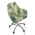 thumbnail image 1 of Xixirimido Retro Tropical Leaf Pattern Office Chair Covers Computer Stretch Accent Dining Chair Covers Swivel Desk Chair Armrest Slipcover for Mid-Back Rotating Chairs, 1 of 7