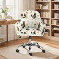 thumbnail image 1 of Xixirimido Rooster Chicken Pattern Swivel Accent Dining Chair Cover Stretch Mid Back Accent Office Desk Chair Slipcover Soft Arm Chair Protector for Home Office, 1 of 7