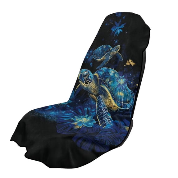Xixirimido Sea Turtle Palm Leaf Print Car Seat Towel Covers Car Accessories Athletic Running Towel Post Workout Sweatproof Washable Bucket Seat Cover Non Slip for Outdoor Sport2Pack