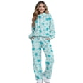 thumbnail image 1 of Xixirimido Sea Turtles Coral Blue Print Lounge Sets for Women Sweatsuits for Fall Winter 2 Piece Outfits Long Sleeve Sweatshirt Wide Leg Sweatpants Tracksuit Matching Set, Large, 1 of 7