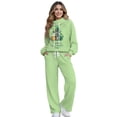 thumbnail image 1 of Xixirimido Skull Shamrock Green Print Lounge Sets for Women Sweatsuits for Fall Winter 2 Piece Outfits Long Sleeve Sweatshirt Wide Leg Sweatpants Tracksuit Matching Set for St. Patrick's Day, Medium, 1 of 7