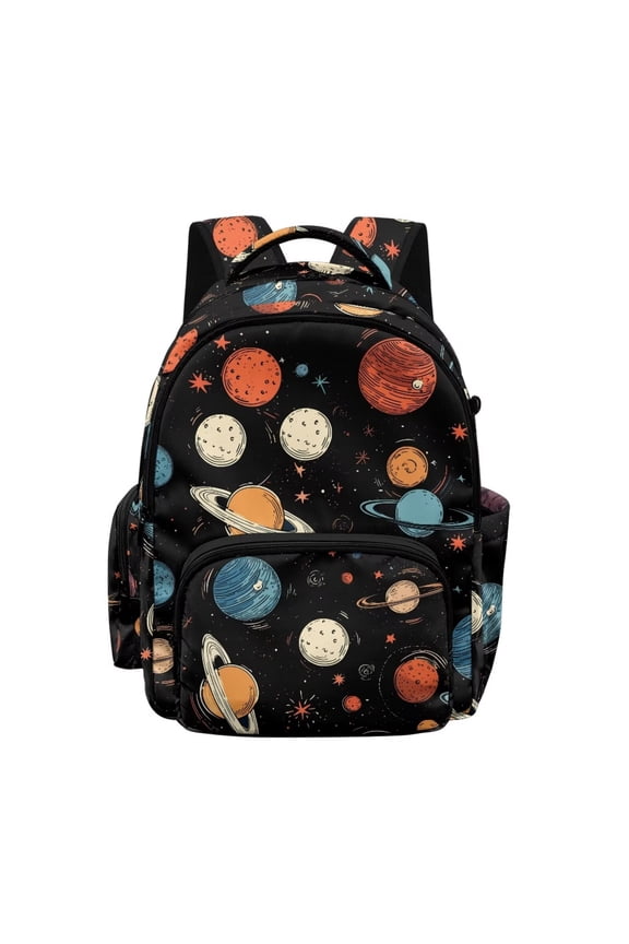 Space Planets Print 17" School Backpack for Girls Boys High School Book Bag Cute Backpack Lightweight Middle School Back Pack Daypack Elementary