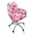 thumbnail image 1 of Xixirimido Strawberry Floral Pink Pattern Office Chair Covers Computer Stretch Accent Dining Chair Covers Swivel Desk Chair Armrest Slipcover for Mid-Back Rotating Chairs, 1 of 7
