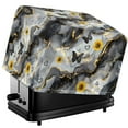 thumbnail image 1 of Xixirimido Sunflower Black Butterfly Marble Print Toaster Cover Kitchen Accessories Kitchen Small Appliance Dust Proof Cover with Drawstring Bread Maker Toaster Cover, for 2 Slice, 1 of 7