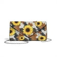 thumbnail image 1 of Xixirimido Sunflower & Cowhide Print Clutch Purse for Women Formal Evening Bags for Wedding Party Cocktail Prom Leather Envelope Bag with Detachable Chain, 1 of 7