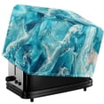 thumbnail image 1 of Xixirimido Teal Color Marble Print Toaster Cover Toaster Oven Cover with Drawstring Toaster Appliance Dust Proof Cover for Kitchen Small Appliance Kitchen Accessories, for 2 Slice, 1 of 7