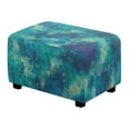 thumbnail image 1 of Xixirimido Tie-dye Dark Blue Pattern Ottoman Cover Rectangle Footrest Ottoman Slipcovers Footstool Cover Form Fit Stretch Ottomans Protective Cover for Living Room, Large, 1 of 7