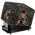 thumbnail image 1 of Xixirimido Tiger Forest Camo Print Toaster Cover Coated Sliver Polyester Cover Toaster Appliance Dust-proof Cover For Kitchen Appliance with Drawstring Kitchen Accessories, 2 Slice, 1 of 7