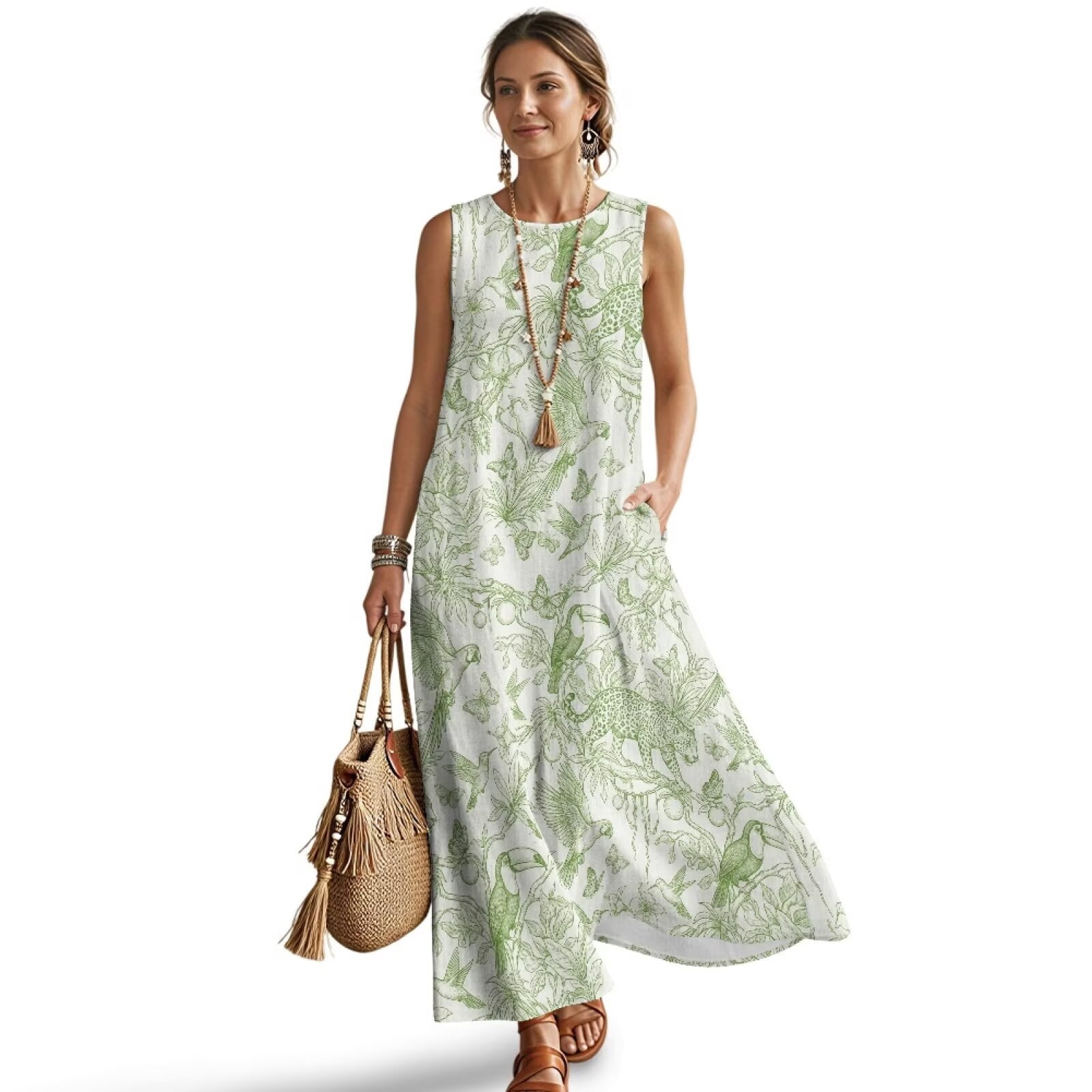 green toile dress women Green Toile Maxi Dress