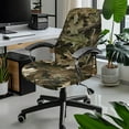 thumbnail image 1 of Xixirimido Tree Camo Pattern Office Chair Cover Stretchable Removable Computer Chair Back Covers High Back Office Desk Chair Slipcovers Anti-Dust for Office Home, Large, 1 of 6