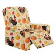 thumbnail image 1 of Xixirimido Turkey Pumpkin Maple Leaf Recliner Slipcovers 4-Pieces Lazyboy Covers Couch Chair Cover Non Slip Reclining with Storage Pockets Thanksviging Furniture Protector for Home Living Room, 1 of 8