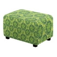 thumbnail image 1 of Xixirimido Turtle Shell Green Pattern Ottoman Cover Stretch Rectangular Footstool Slipcover with Nonslip Elastic Base, Universal Fit for Storage Ottomans & Ottoman Footrests, Large, 1 of 7
